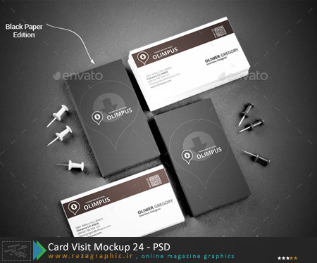  طرح لایه باز پیش نمایش کارت ویزیت – Card Visit Mockup 24 | رضاگرافیک